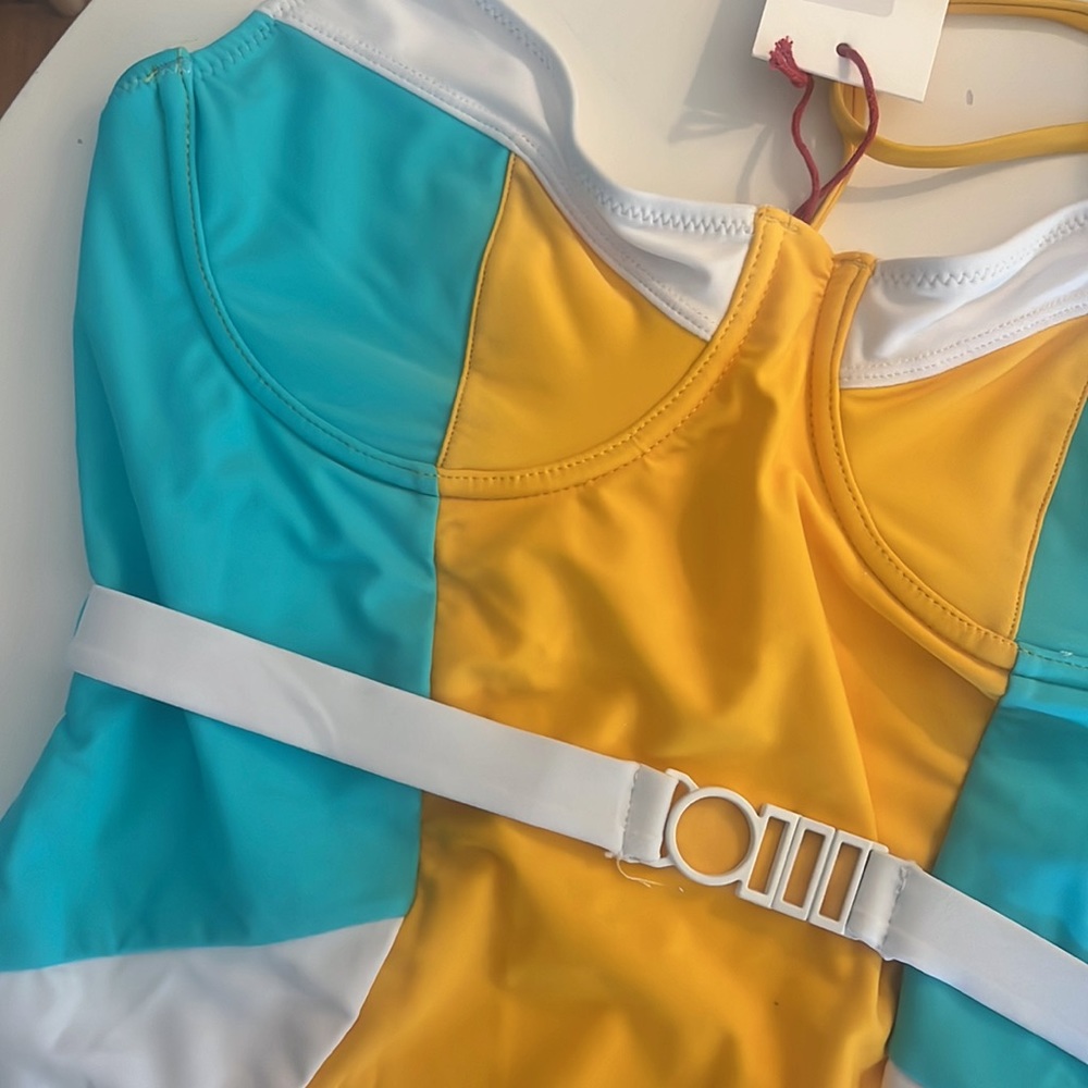 SOLID&STRIPED SPENCER SWIMSUIT - Picture 4 of 5